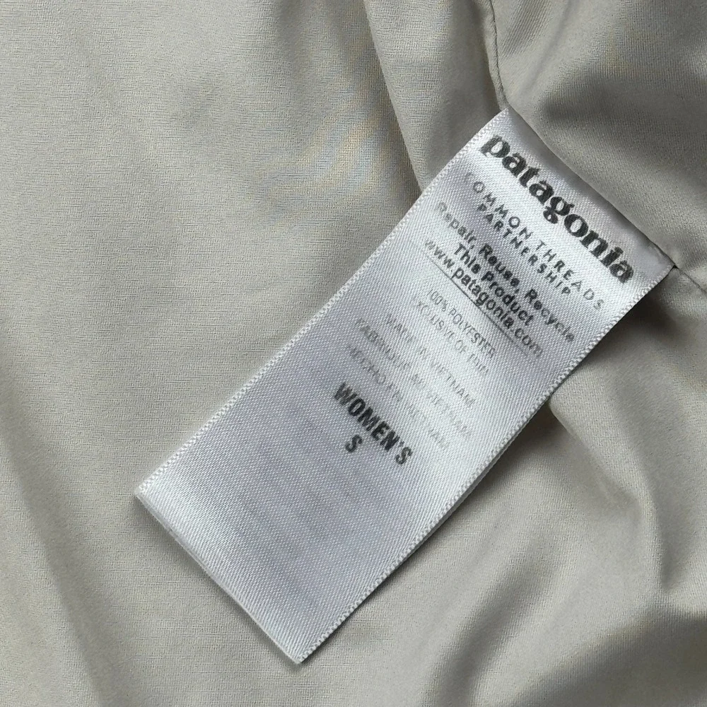 Patagonia Vest Women Small White Los‎ Gatos Fleece Full Zip Fuzzy Pocket 25215 - Picture 5 of 13